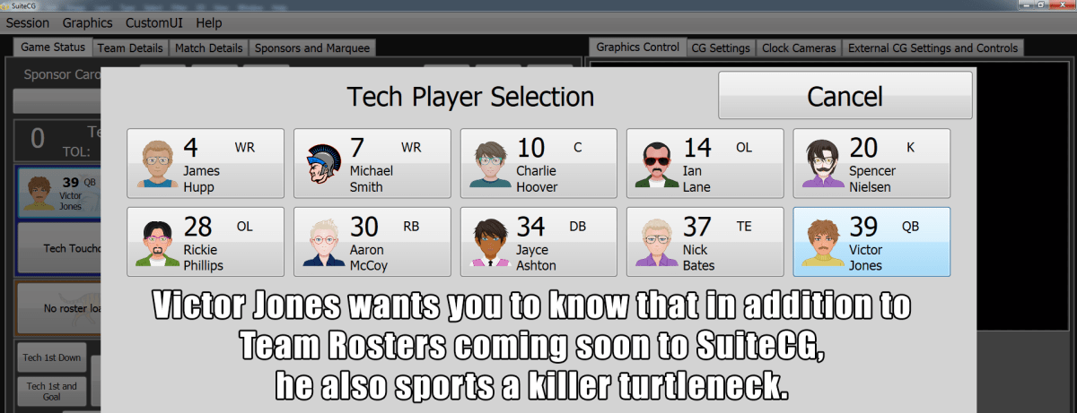 SuiteCG Announces Team Rosters